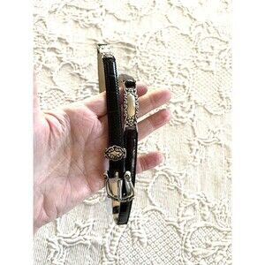Brighton Black Belt Silver Metal Accents 4/003 Ladies ML / 32